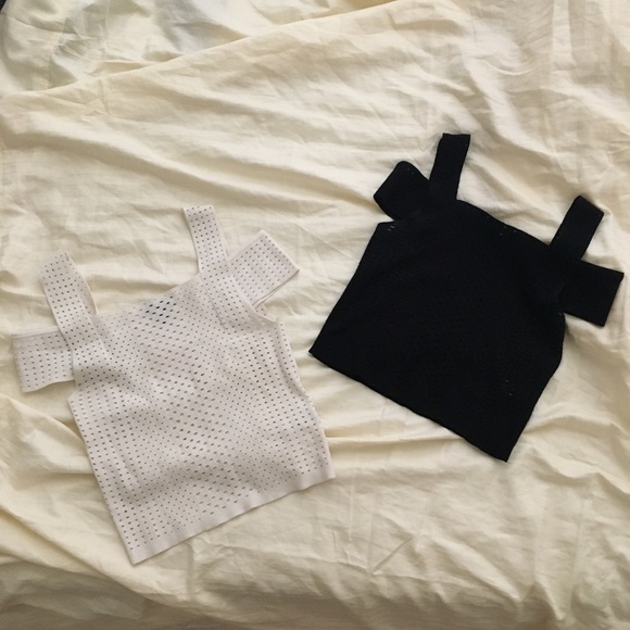 Express Tops - Two crop tops one black one white